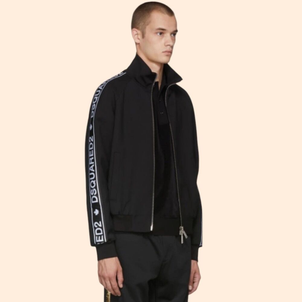 Dsquared2 Black Logo Stripe Jacket
